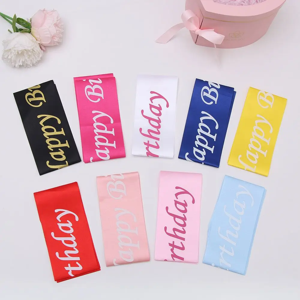 Birthday sash for girls Birthday party Gifts Party Decoration Etiquette belt Party Favors Happy Birthday Sash