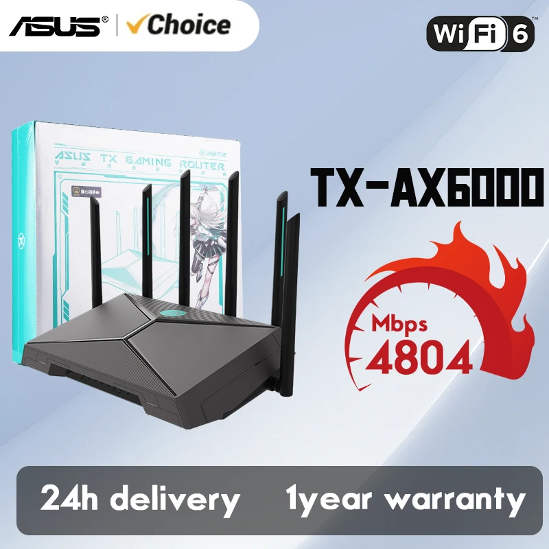 ASUS TX-AX6000 Gaming Router WiFi 6 Dual Band 6000M Wireless Home Router