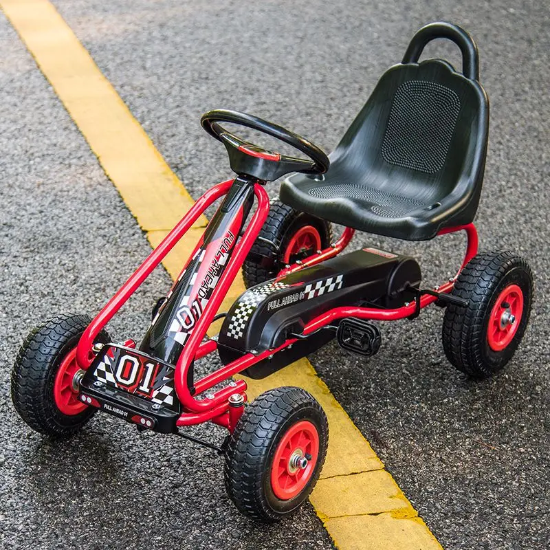 Children\'s go karts, four wheeled bicycles, and pedals are suitable for both male riding cars for kids ride on toys