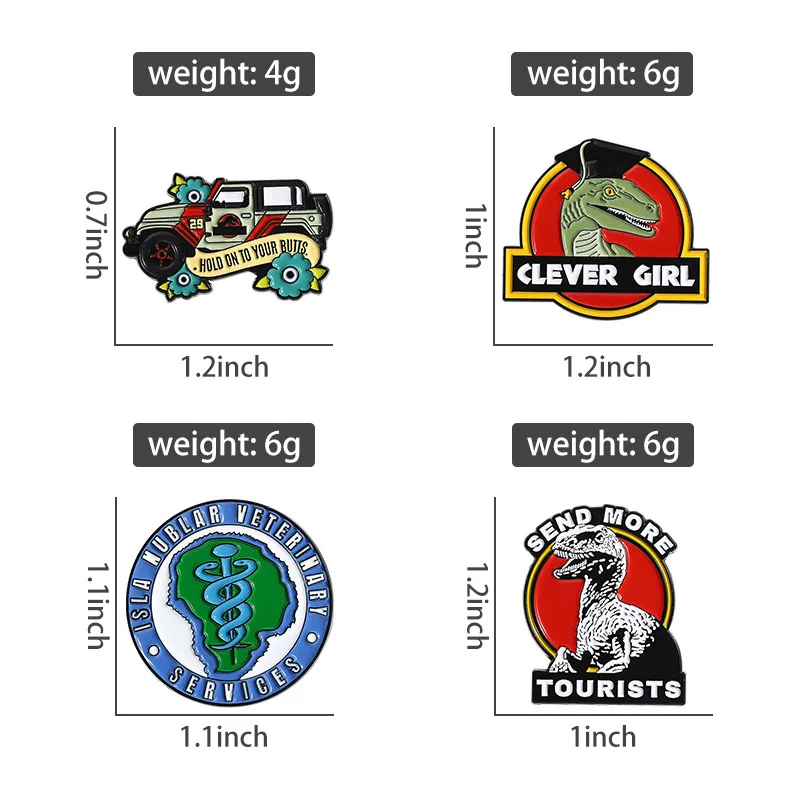 عقد على الأقواس المينا دبابيس إرسال المزيد من السياحين ديناصور فيلم دبابيس التلبيب شارات مجوهرات هدية لصديق بيطري #5