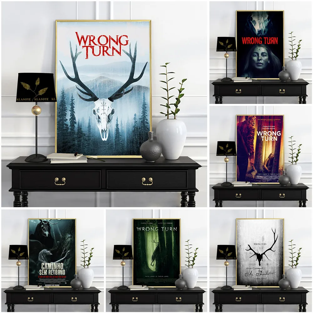 

Wrong Turn Horror Film Art Print Poster Modern Movie Wall Picture Living Room Home Decor Canvas Painting