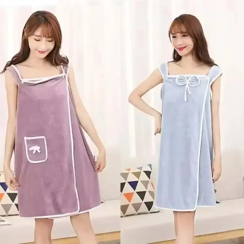 Womens Bath Towels Girls Wearable 150x80cm Fast Drying Bathing Beach Spa Bathrobes Wash Clothing, Shower Bath And Gym Towel