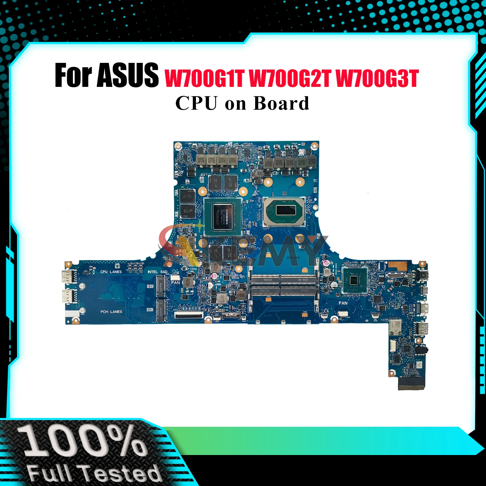 

W700G3T Laptop Motherboard For ASUS ProArt W700G3T W700G2T W700G W700G1T Notebook Mainboard With CPU tests OK fast shipping stk