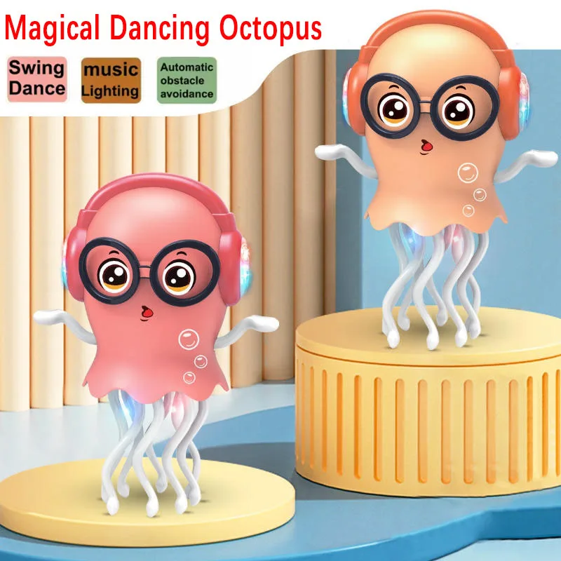 Juguetes eléctricos divertidos, juguete mágico de pulpo, Sensor automático para evitar obstáculos, decoración de colocación de escritorio para el hogar