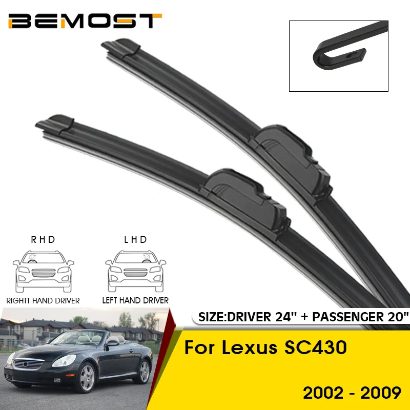 Car Wiper Blades For Lexus SC430 2002-2009 Windshield Windscreen Front Window Blades 24