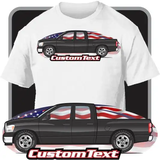 Custom Art T-Shirt 2006 07 08 Dodge Truck Ram SLT Big Horn Crew Quad Cab pickup