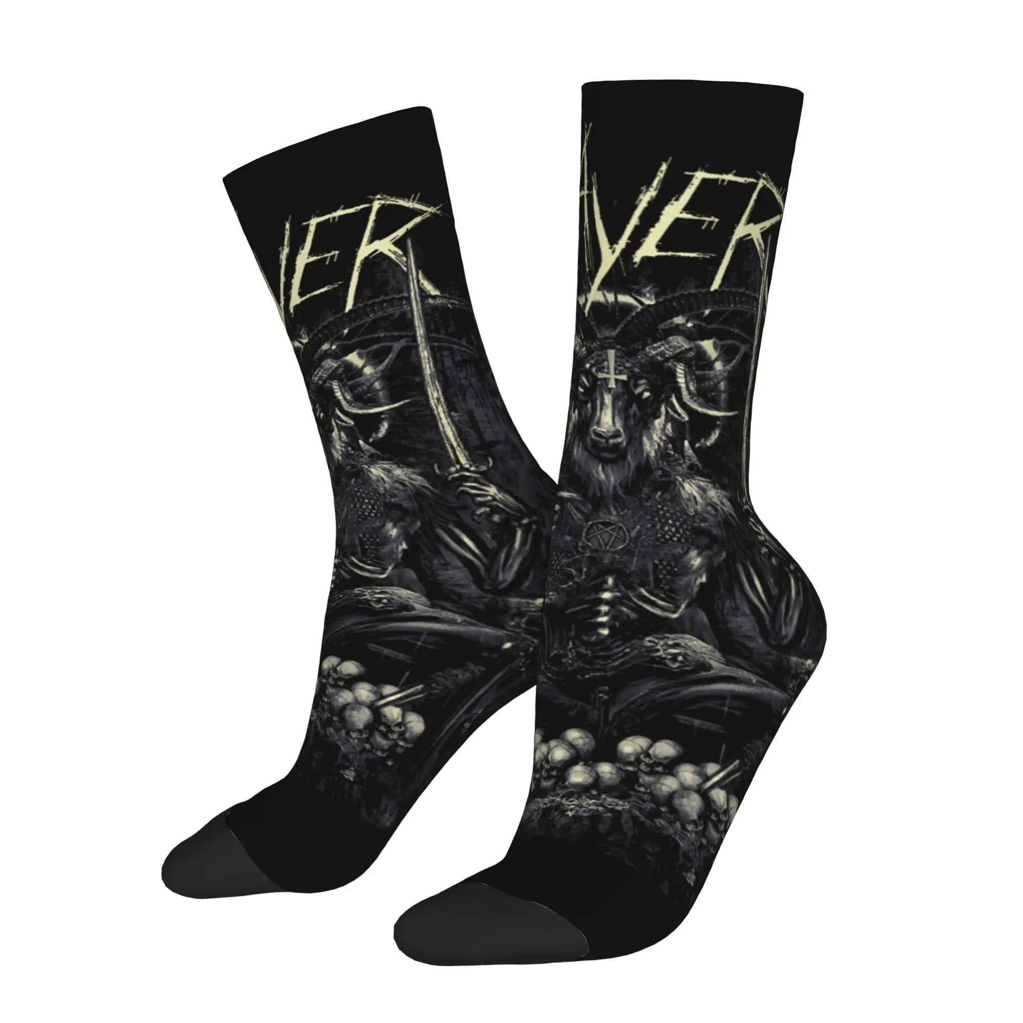 

Bandai Socks Retro Slayer Reign in Goat Crazy Men's compression Socks Unisex Funny Crew Sock