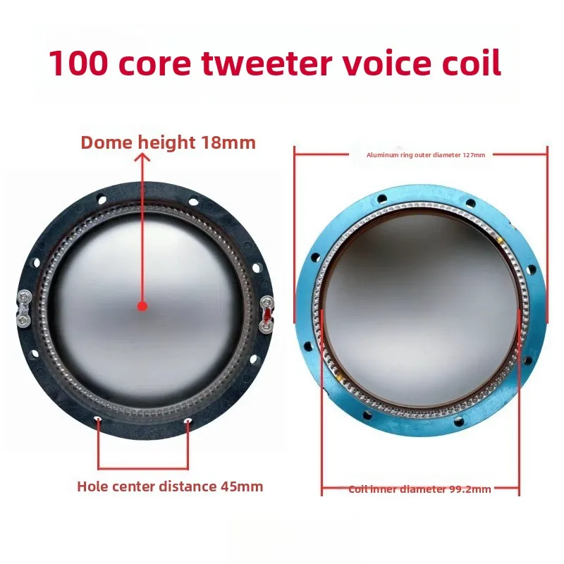 VYOPBC 100 Core Titanium Diaphragm for JBL 2452 2446 44XT 99.2mm Voice Coil