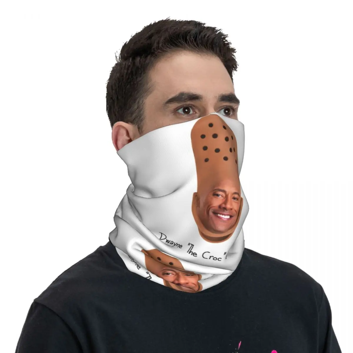 カスタム ドウェイン・ザ・クロック・ジョンソン ネックゲイター 男女兼用 防風 冬用 バンダナ スカーフ ハイキング用