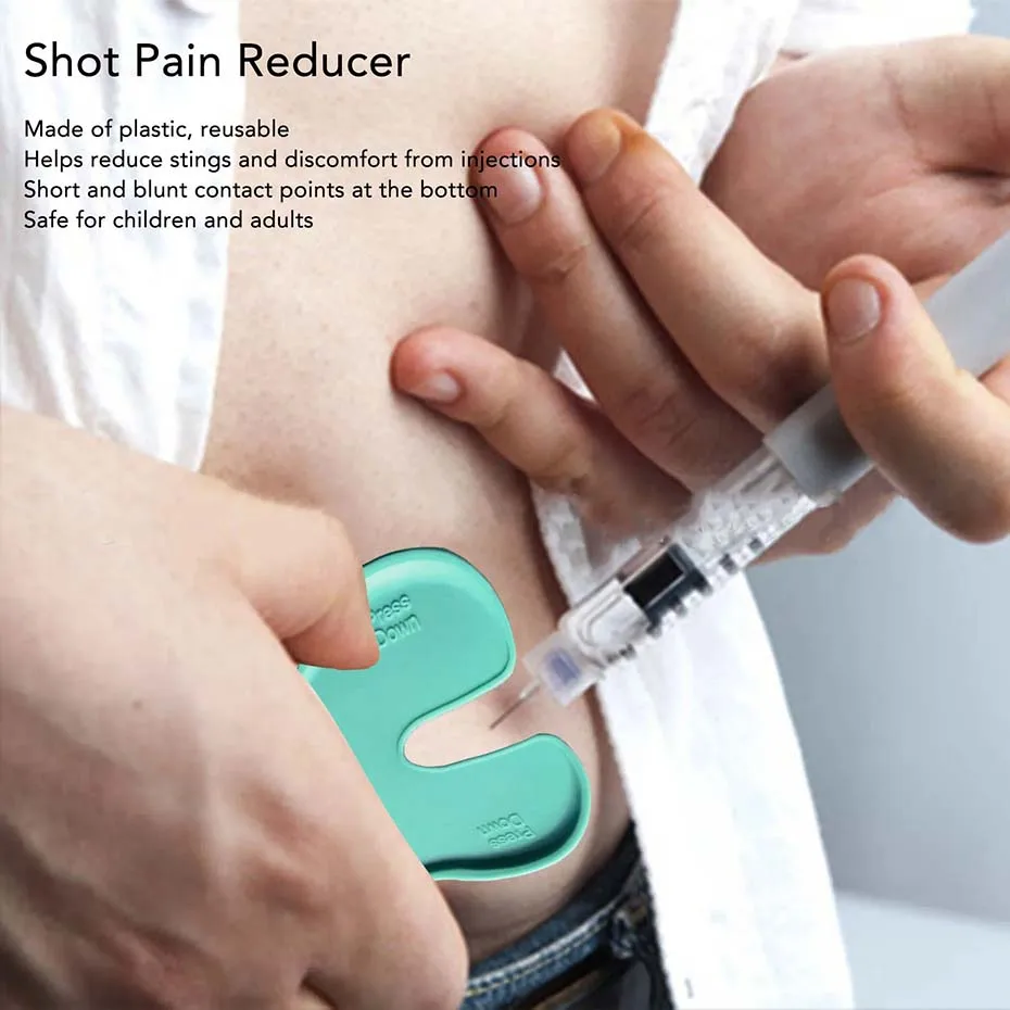 4Pcs Box Pain Relief Reusable Plastic Relief Device Injury Blocker Kids Adults Pain Relief Aid Tablets Immunization Tool