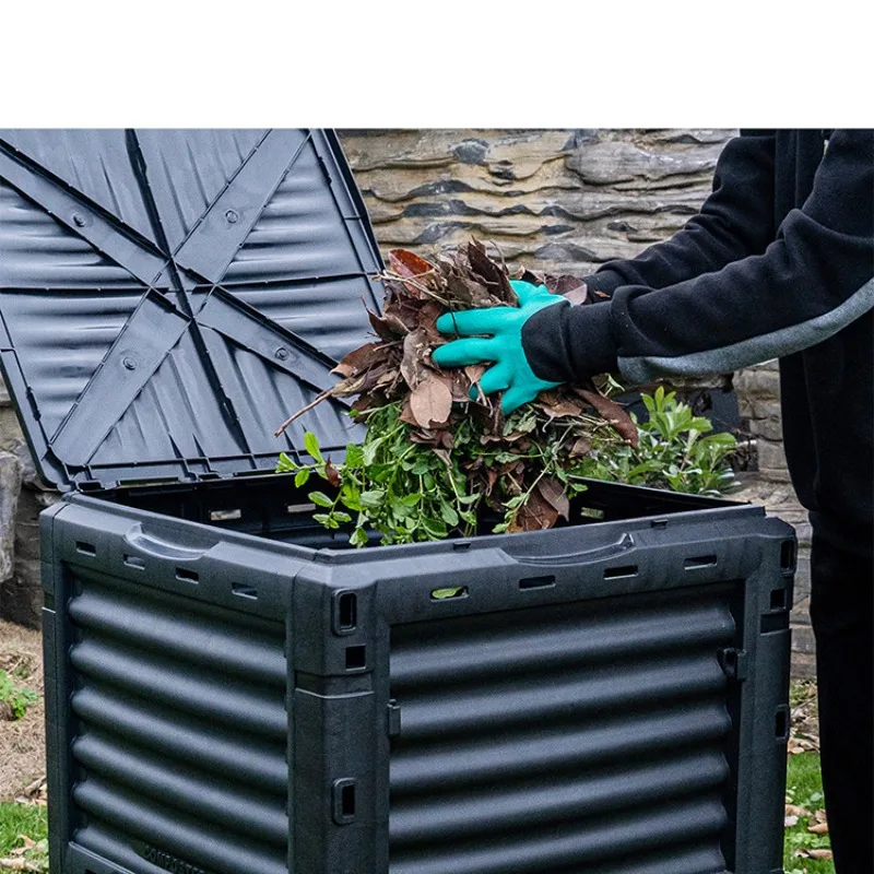 Large Capacity Garden Compost Bin Vertical Bottomless Fertilizer Fermentation Box Outdoor Backyard Kitchen Waste Compost Bucket