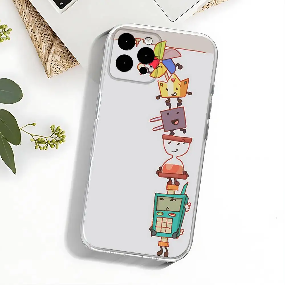 Bfdi batalha para sonho ilha caso de telefone para iphone 17,16,15,14,13,12,11 pro, max, plus, x,xs,xr, se4, e mini capa macia transparente