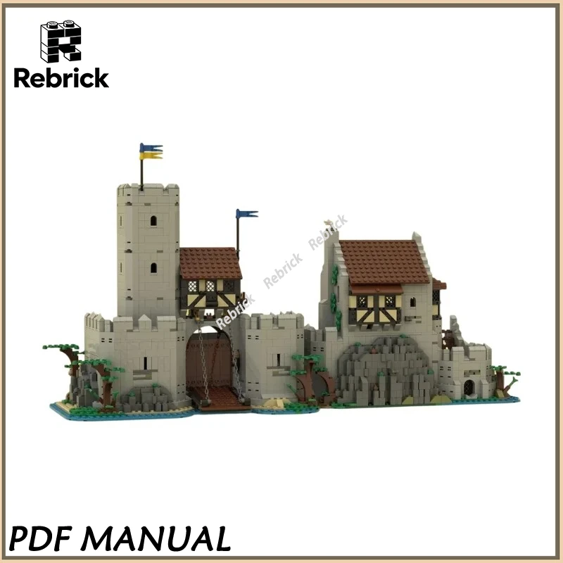 

Medieval Fortification Castle Bergfried Building blocks build detailed defensive tower for medieval themed decoration