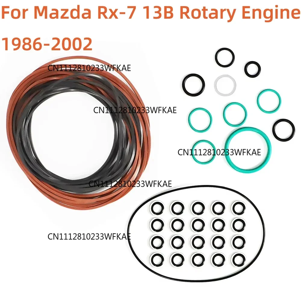Reusable O-Ring Rebuild Kit Rubber For Mazda Rx-7 13B Rotary Engine 1986-2002 Repair Kit