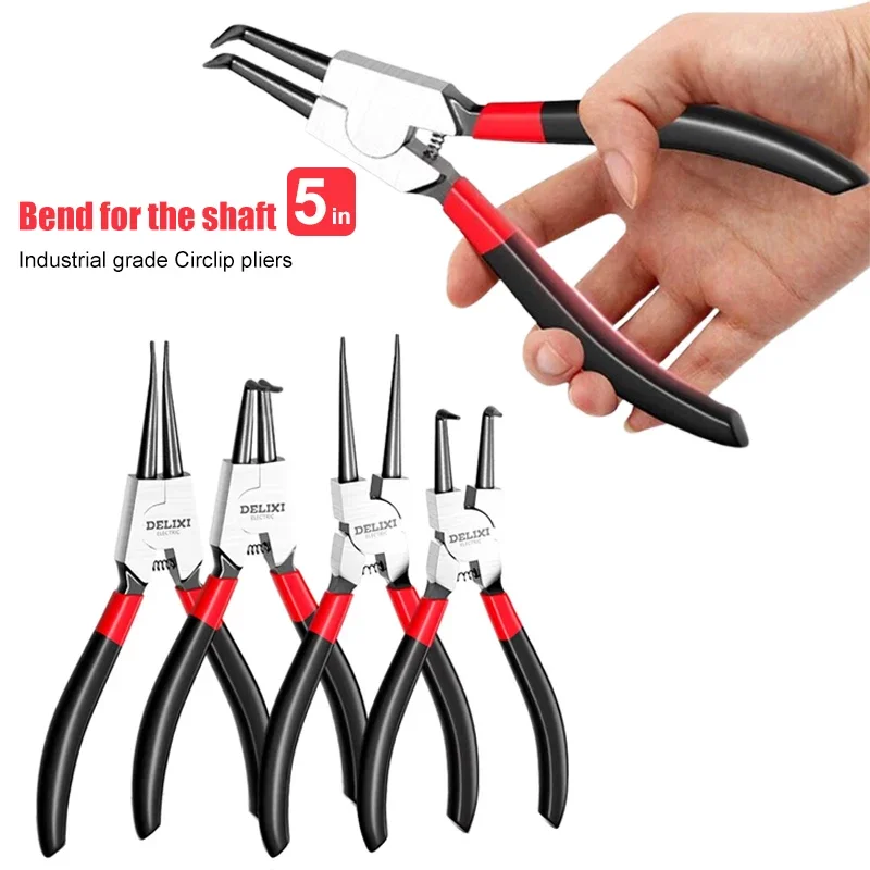Circlip Pliers Needle Nose Pliers Retaining Ring Pliers For Removing Installing Puller Locking Rings Shafts Jewelry Making Tools