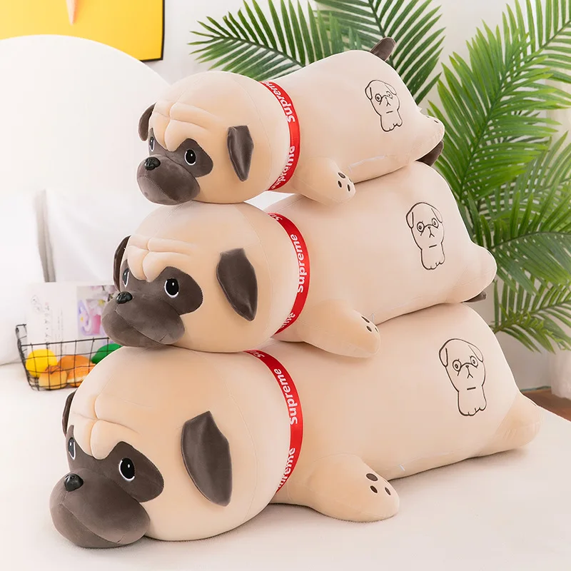 Simulation Dog New Pug Plush Toy Cartoon Pug Dog Figure Shar Pei Dog Throw Pillow Body Pillow Anime