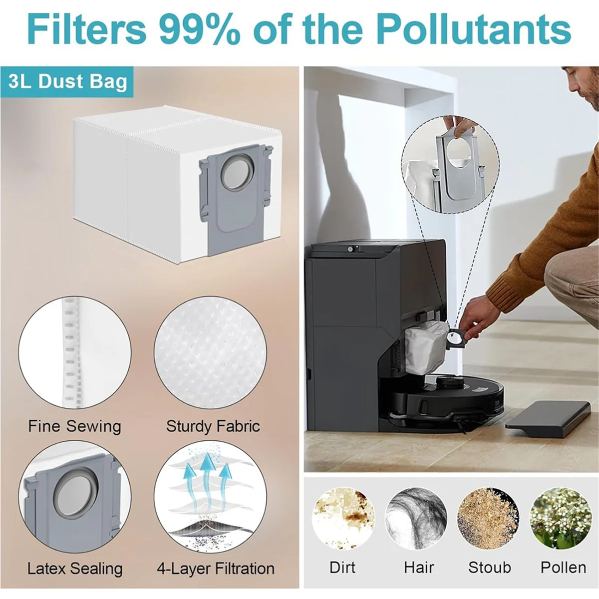 FZFZ S8 Maxv Ultra 교체 부품 메인 사이드 브러시 Hepa 필터 걸레 천 먼지 봉투 액세서리