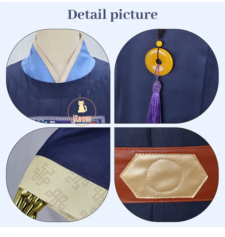 Jinshi Cosplay Costume Fantasy Anime The Apothecary Diaries Disguise for Men Roleplay Hanfu Outfits Halloween Carnival Clothes - view 5