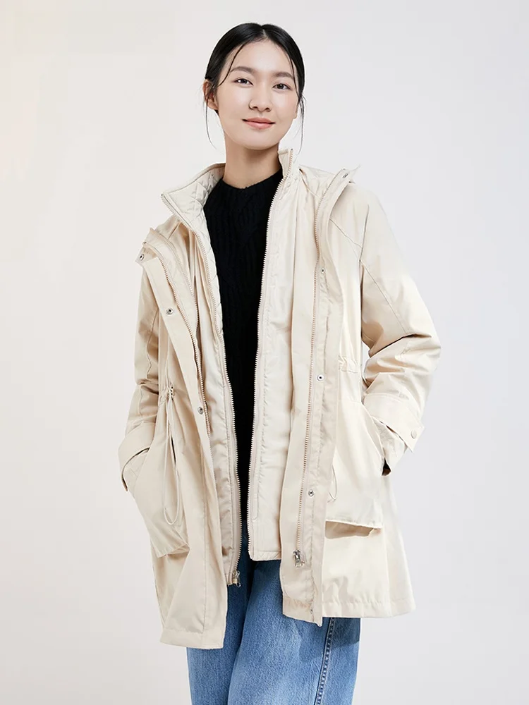 

Женский повседневный комплект Sy Eco-Ocean: модная куртка-трансформер из двух частей с длинными рукавами, на молнии, средней длины, для города