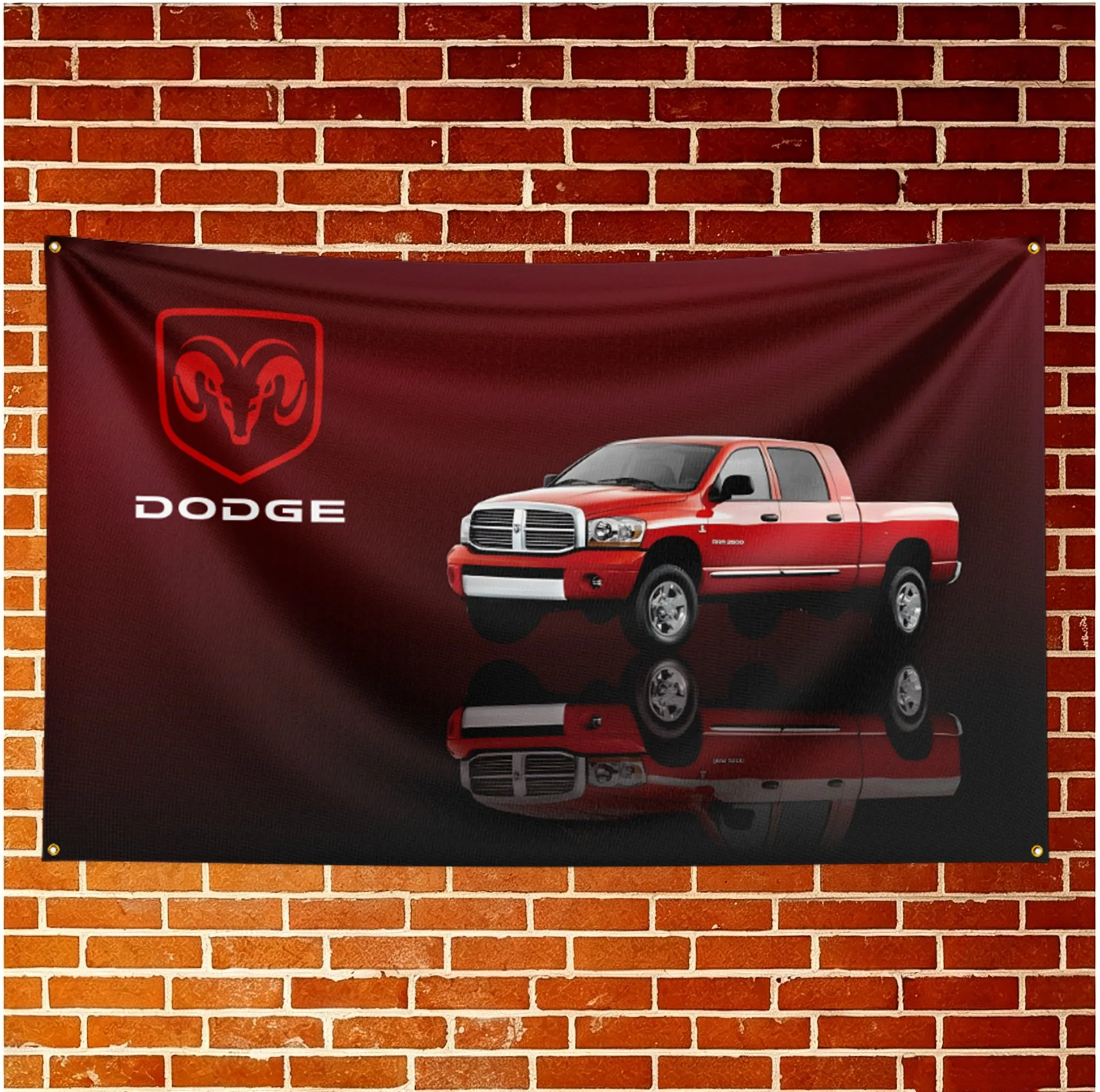 D-Dod-ge R-RA-MS Flag Banner For Fan Cave Watch Party Tailgate Gathering Indoor Outdoor Backyard Home Festival Ornament Supply