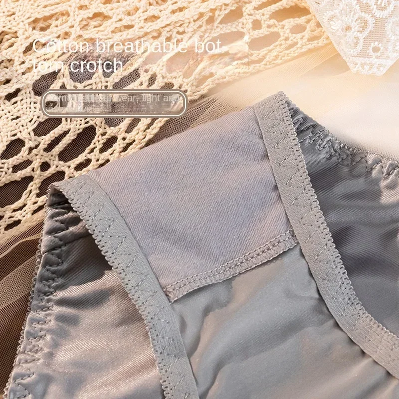 Invisible Ice Silk Panties Women Seamless Briefs Female Underpants Ultra-thin Underwear High Rise Solid Comfortable Lingerie NEW