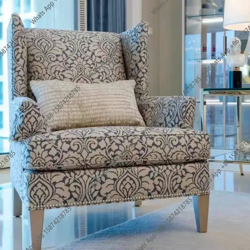 

Uu High-end Custom American Furniture Neoclassical European Post-modern Meike Leisure Sofa Fabric Single Sofa