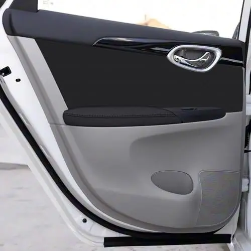 

Sentra 2013-2019 Door Armrest Cover - Black Microfiber Leather Trim