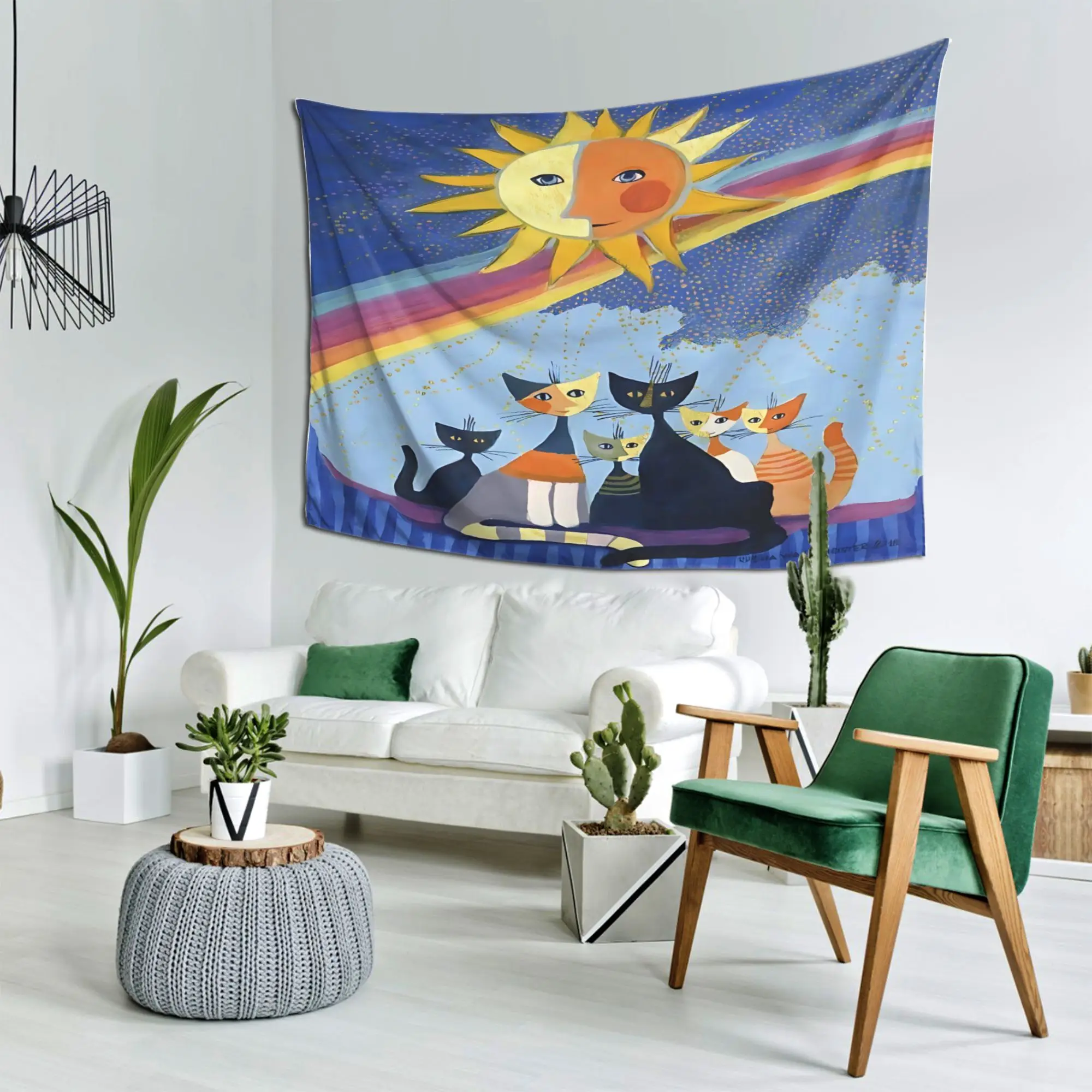 VIKAMA Rosina Wachtmeister Kreativer Spaß Wandteppich Thanksgiving Thema Wandteppich Wohnzimmer Schlafzimmer Wanddekoration Wandbehang