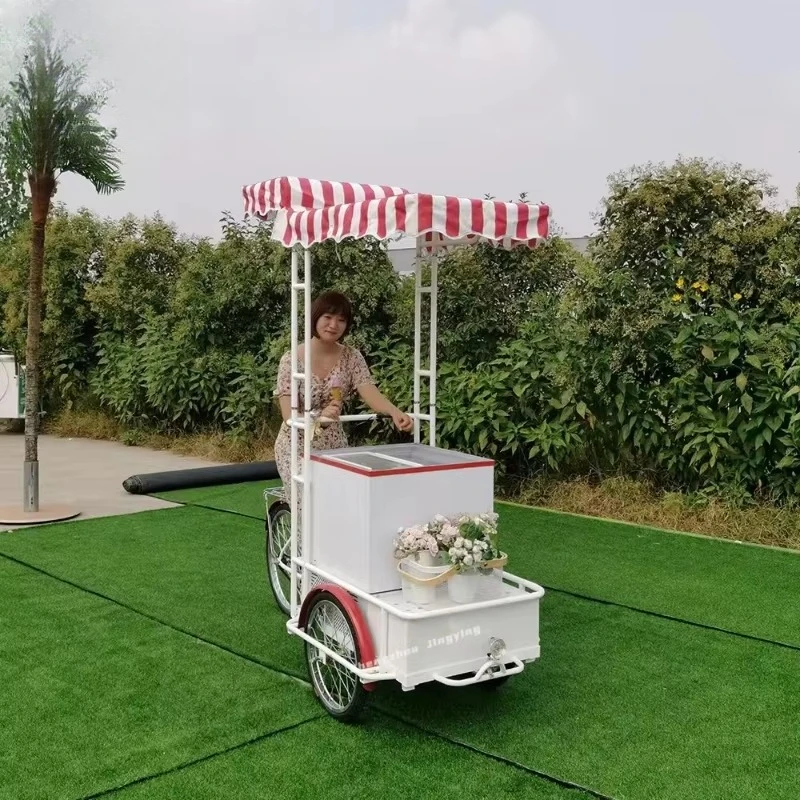 Unique Style  Size Trolley Push Flower Cart Display Candy Cart Mobile Snack Cart on Sale