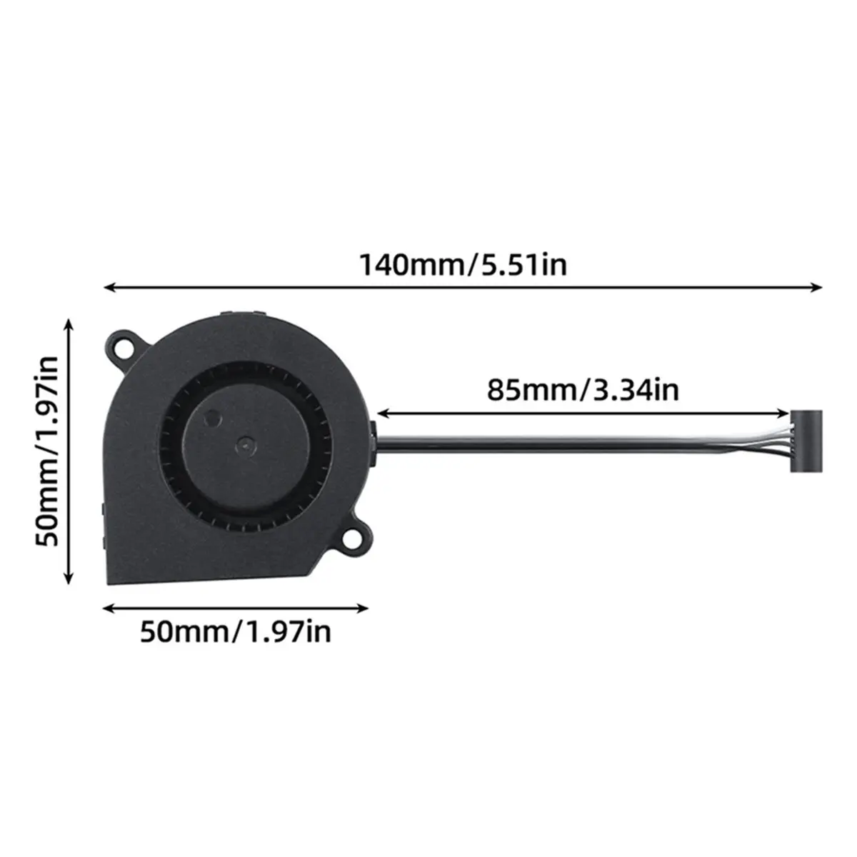 5015 Cooling Fan for P1S/P1P 3D Printer Replacement Hotend Fan Stable Performance 3D Printing Accessories