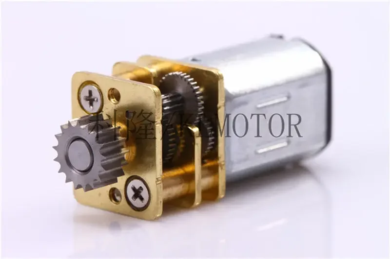 Mini Precious N20 Full Metal Gearbox Gear Motor Round Shaft + Feed Gear DC 3V-12V 67RPM Slow Speed for 3D Smart Printing Pen