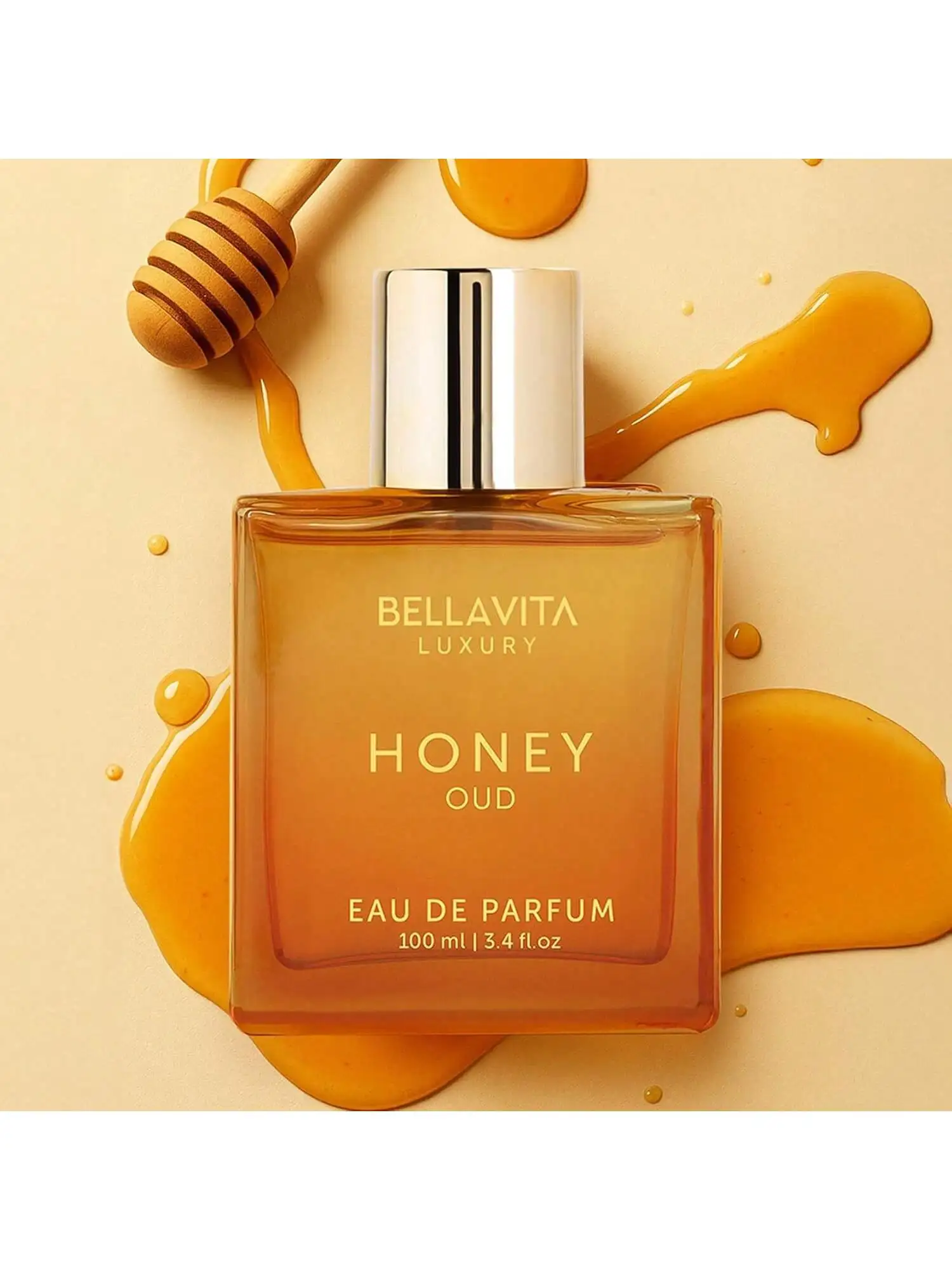 Bella Vita Luxury Honey Oud Eau De Parfum 3.4oz-عطور جديدة مثالية لنزهات العطلات والهدايا