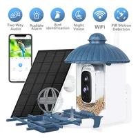 Cámara alimentadora de pájaros HD de 4MP, movimiento AI con energía Solar, observación de aves, cámara inalámbrica WiFi, Monitor de vida silvestre, visión nocturna, resistente al agua