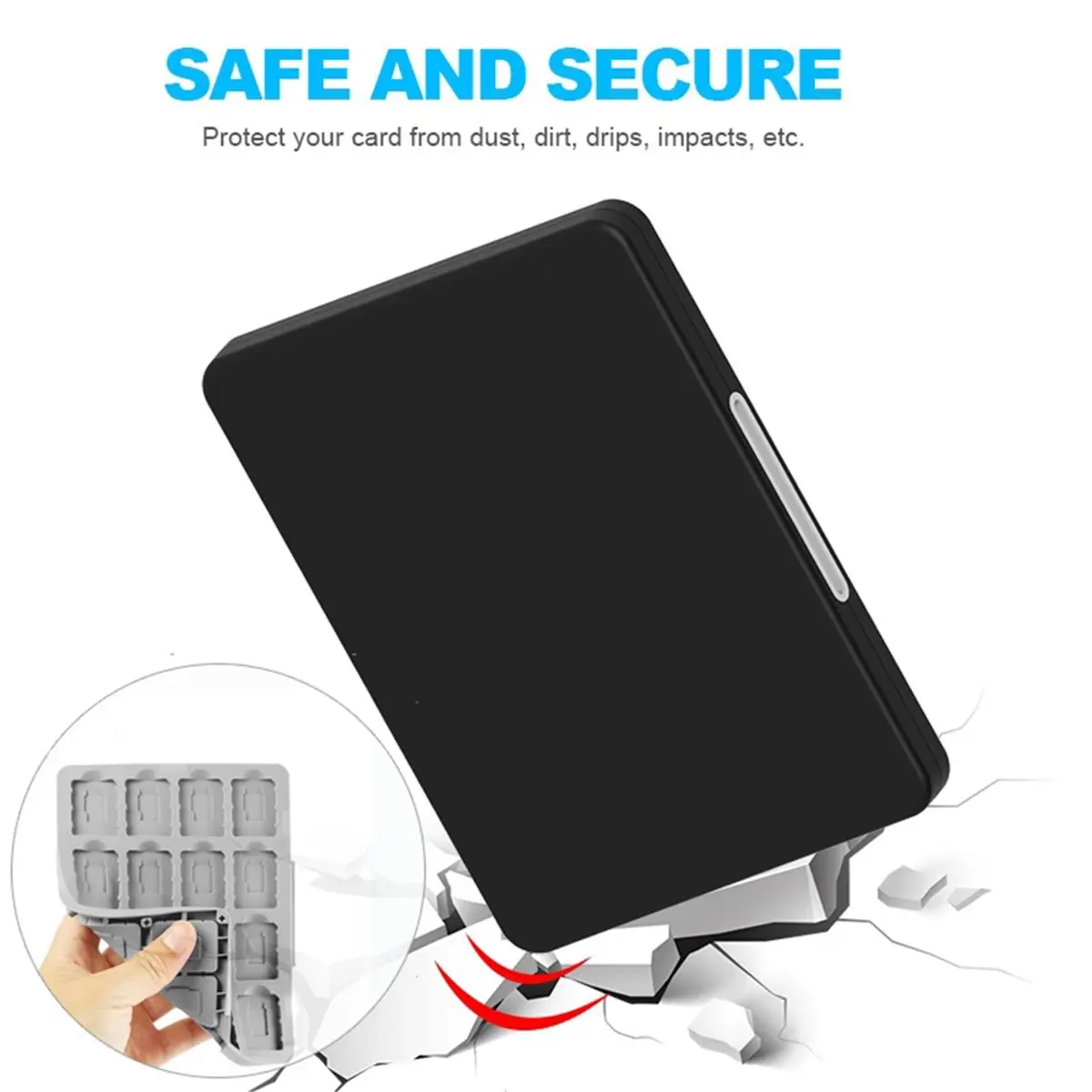 73-in-1 Magnetic Phone Card and Memory Card Organizer for TF/SD/SIM/NANO Cards
