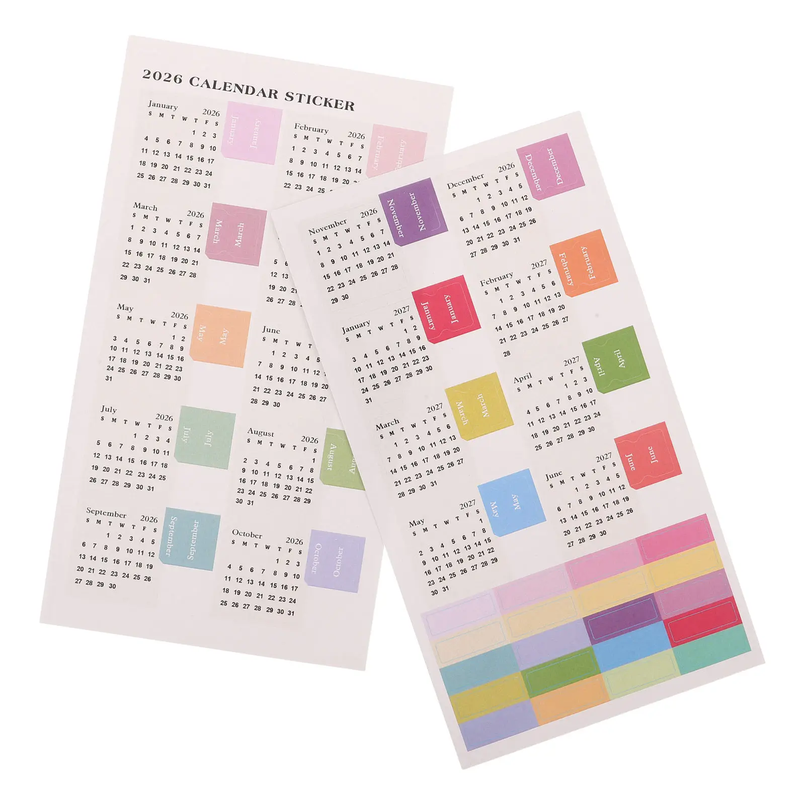 10Sheets Monthly Index Tabs 2026 Sticky Page Markers for Planners Elegant Secure Adhesion Clean Removal Daily Schedule Sticker