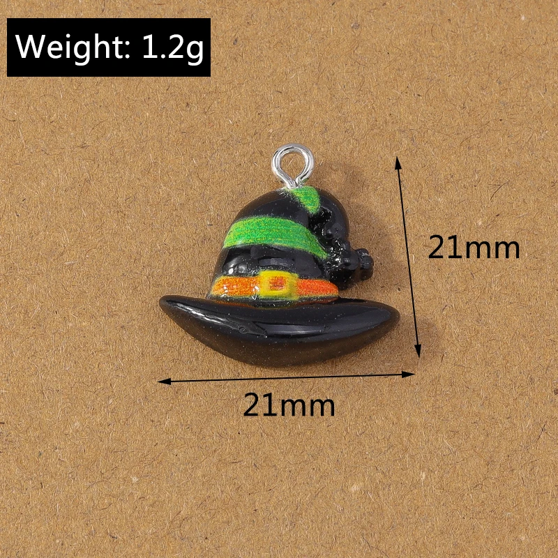 10 Stück niedlichen Harz Halloween Ghost Pumpkin Charms Anhänger für Schmuck machen Halskette Ohrringe DIY Armband Zubehör liefert – Detail 18