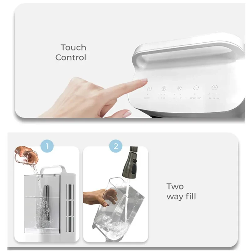 2026 Portable Air Conditioner Fan Smart Touch Control Timer Multi-Functional Air Cooler for Home Office Use view 3