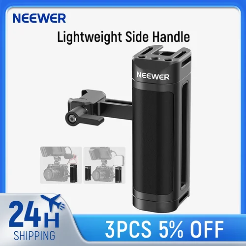 NEEWER Empuñadura lateral de aluminio, compatible con jaula para cámara SmallRig para cámara DSLR y sin espejo