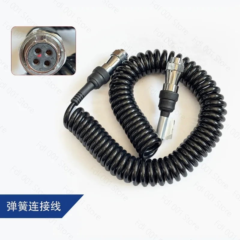 Heavy Duty Truck Camera Video Cable Extension Cord 4 Pin Spiral Spring Wire for Trailer Rear View System