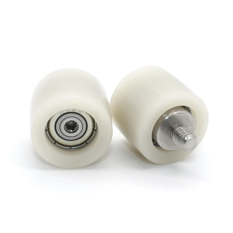BDR24 double shaft contracted rubber cam follower plastic pulley economical wear-resistant track line roller