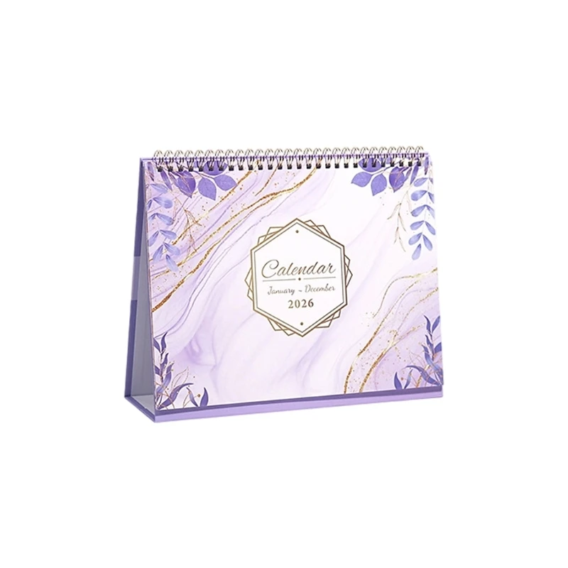 

Y2GD 2026 Desktop Calendar Twin-Coil Binding Monthly Calendar for Daily Planning