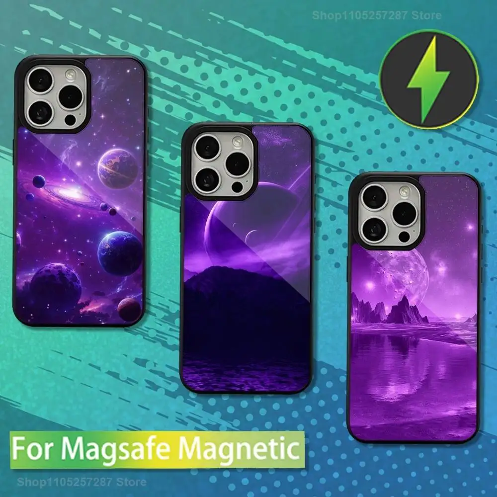 

Art Aesthetic Purple For iPhone 12,14,11,15,13,16,17,For Magsafe,Plus,Mini, Pro,Max,Magnetic Wireless Charging Case