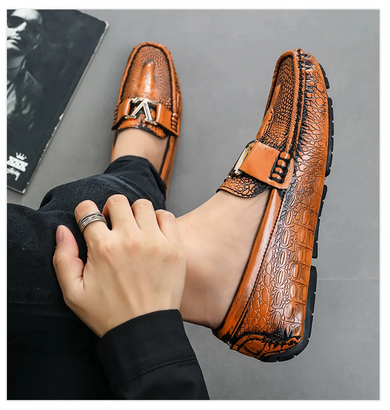 Neue Marken-Herrenschuhe, hochwertige Freizeitschuhe, Slipper, Business-Schuhe, bequeme Fahrschuhe, Zapatos De Hombre – Detail 6