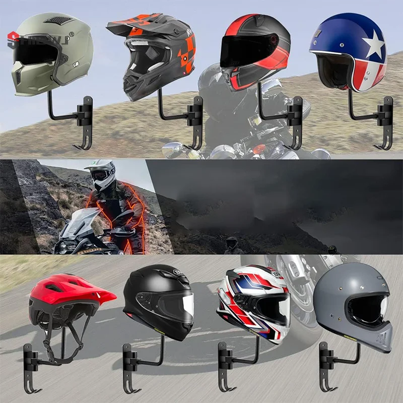 Helmet Holder Wall Motorcycle Helmet Rack Display Stand Helmet Hanger For Motorcycle Jacket Football And Baseball Helmets