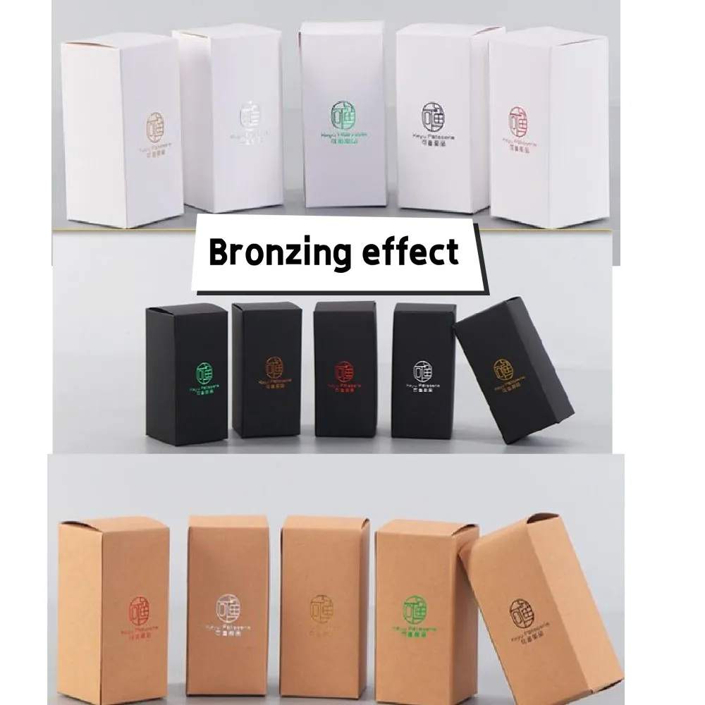 

200pcs Small Tube Size Box Custom Logo Brown Kraft Paper Packaging Box White Gift Boxes Black Folding Proposal Box Customized