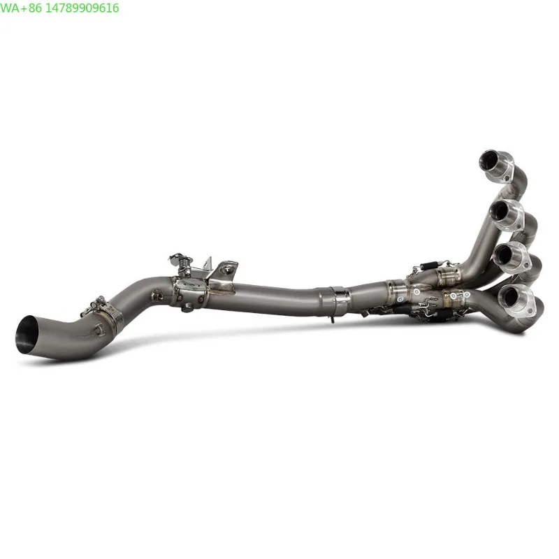 Forged Exhaust System For MotorcycleMotorcycle Exhaust Modify Front Pipe Escape Titanium 60MM Header Tube With Manual Adjustment