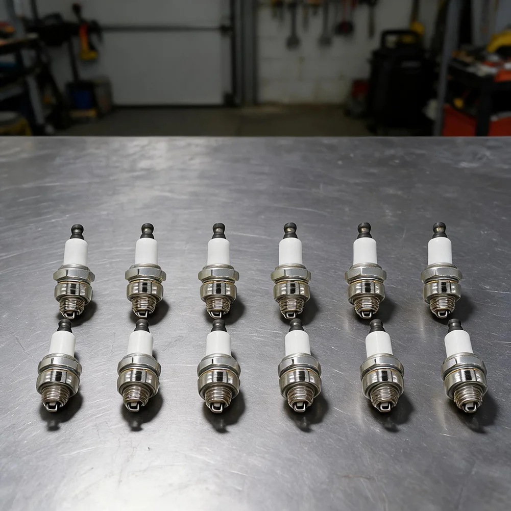 8pcs RJ19LM for Spark Stoppers for Gas For Lawn Mowers Copper Material 14mm x 9.5mm Thread Length 59mm for Champion J19LM RJ17LM