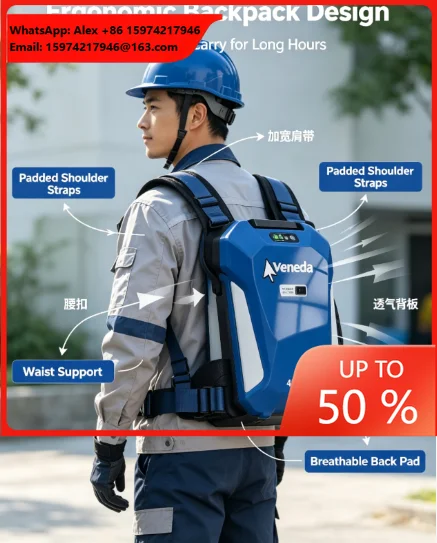 Customizable 48V 20Ah Solid-state Prismatic High-capacity Universal High-power Electric Tool Backpack Lithium Battery Pack