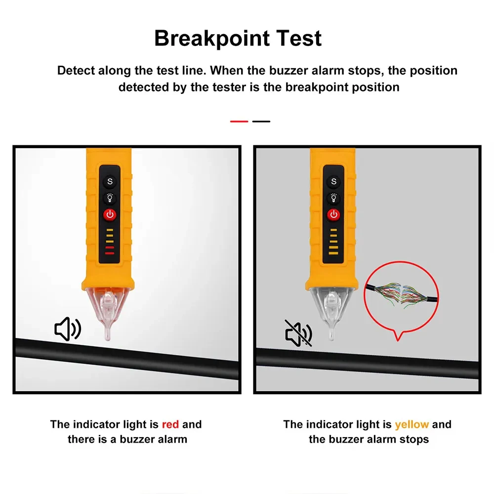 Portable Voltage Detector Smart Non-Contact Tester Pen Meter Sensor Test Indicator Digital 12-1000V Volt Current AC