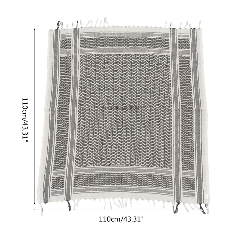 وشاح شماغ عربي للتنزه في الهواء الطلق أوشحة صحراوية حجاب مسلم للرجال والنساء دروبشيب